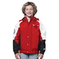 Chicago Bulls Starter Youth All Time Pro Jr. Full-Zip Hoodie Jacket Red/Black - NBA