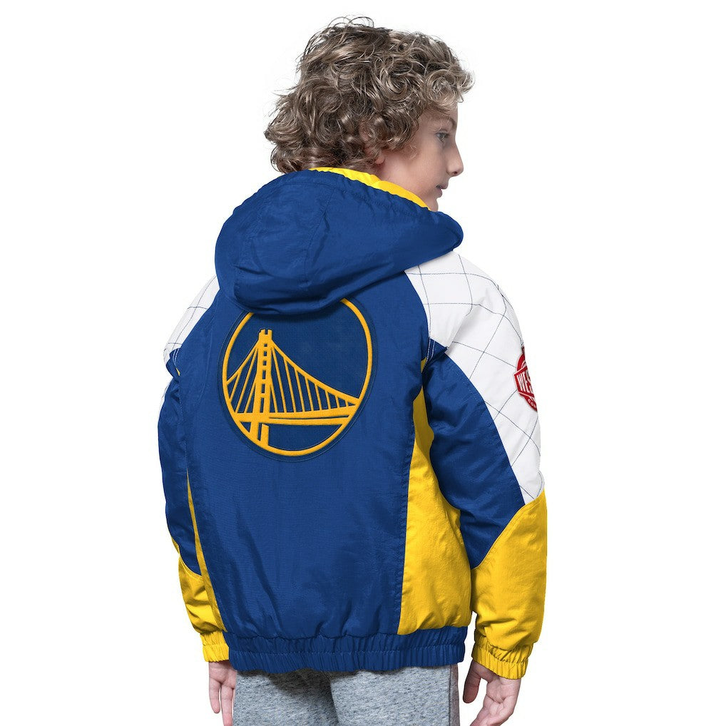 Golden State Warriors Starter Youth All Time Pro Jr. Full-Zip Hoodie Jacket Royal/Gold - NBA