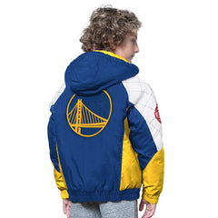 Golden State Warriors Starter Youth All Time Pro Jr. Full-Zip Hoodie Jacket Royal/Gold - NBA
