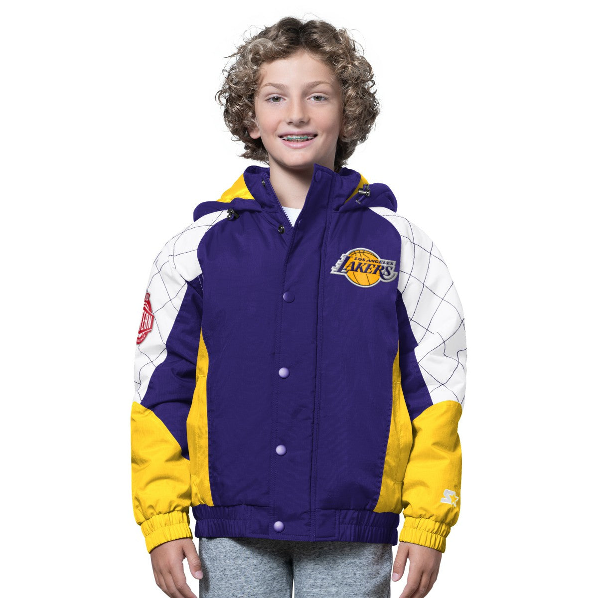 Los Angeles Lakers Starter Youth All Time Pro Jr. Full-Zip Hoodie Jacket Purple/Gold - NBA