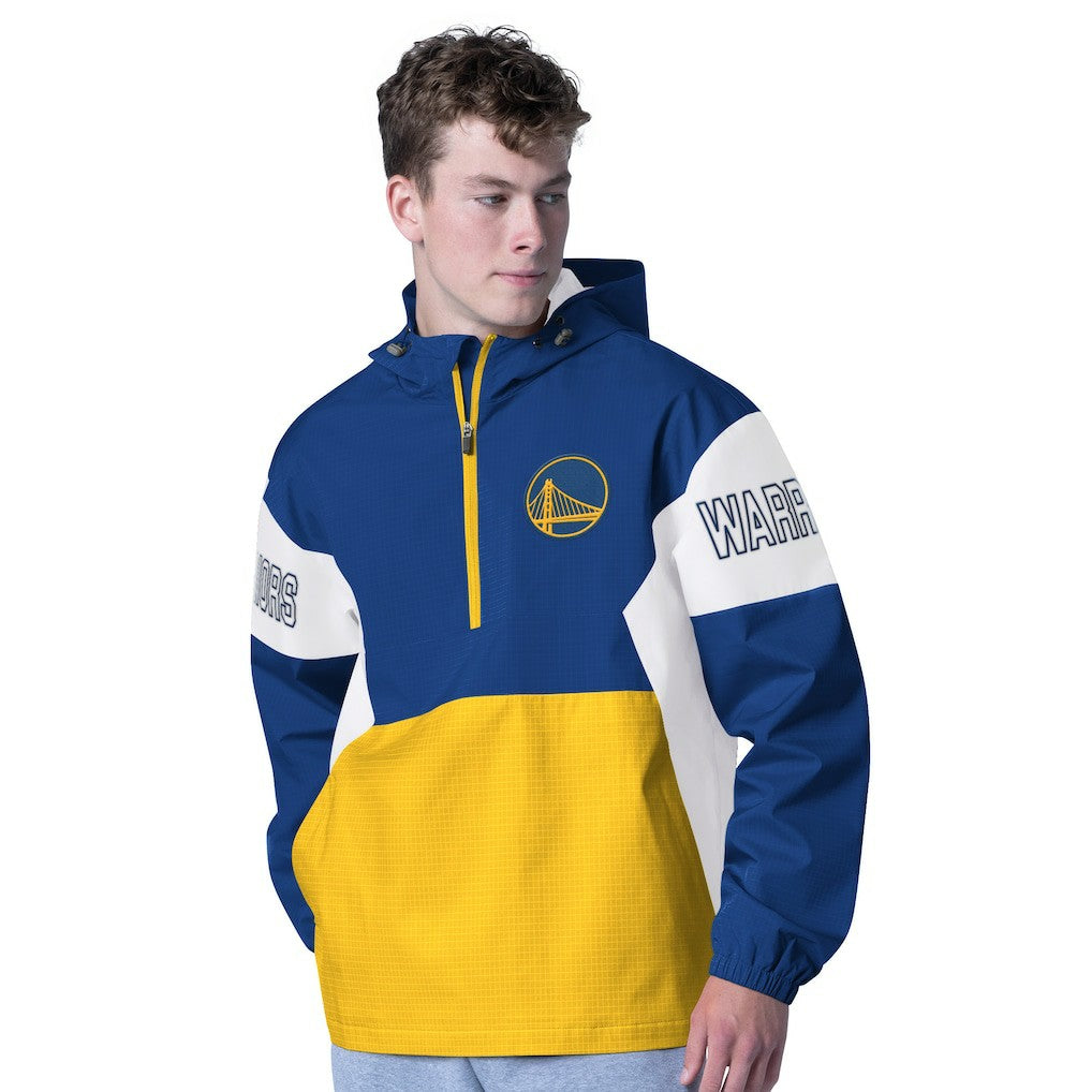 Golden State Warriors G-III Sports by Carl Banks Tailgate Half-Zip Hoodie Royal/Gold - NBA