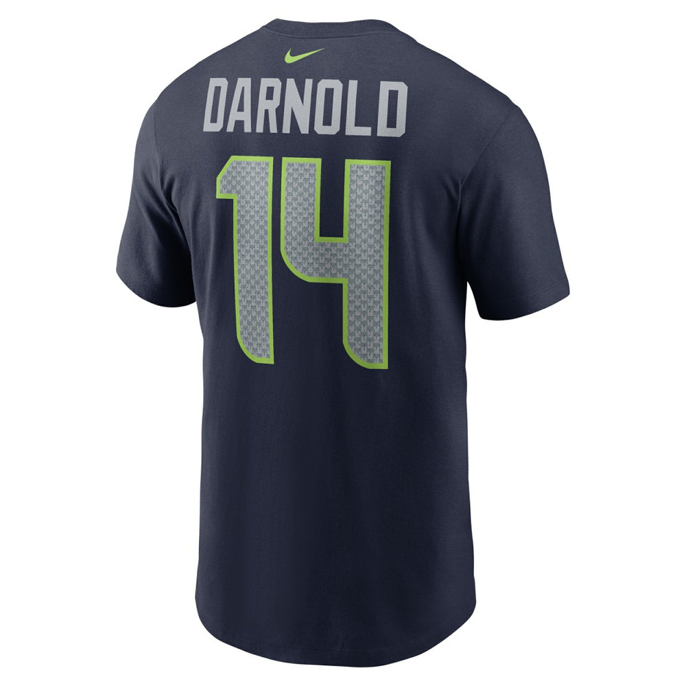 Sam Darnold Seattle Seahawks Name & Number T-Shirt College Navy | Nike for Sale