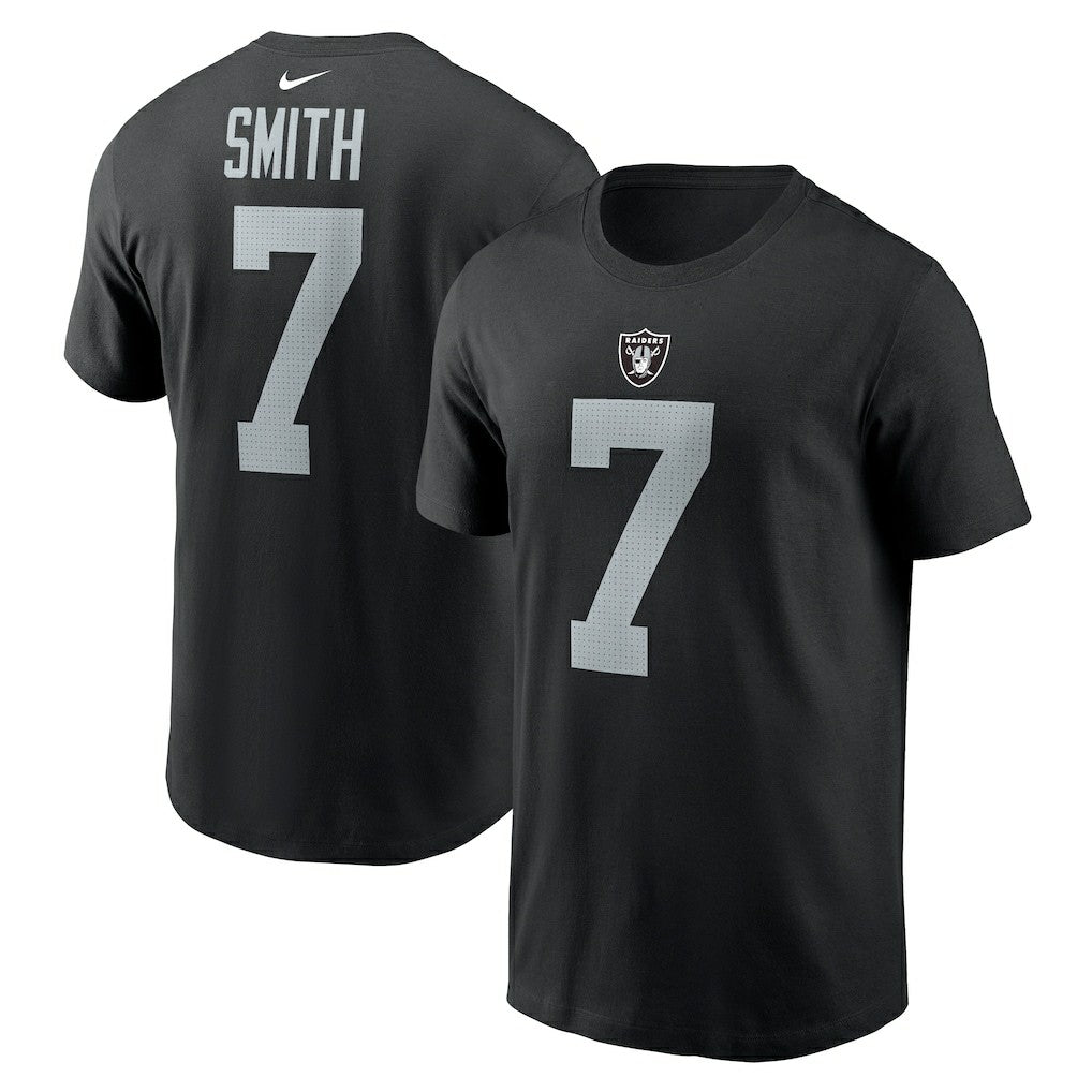 Geno Smith Las Vegas Raiders Name & Number T-Shirt Black | Nike for Sale