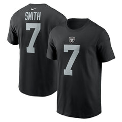 Geno Smith Las Vegas Raiders Name & Number T-Shirt Black | Nike for Sale