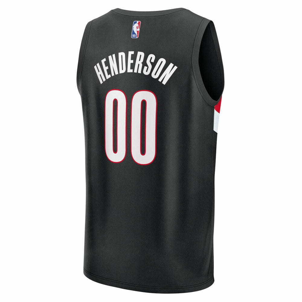 Scoot Henderson Portland Trail Blazers Youth Fast Break Replica Player Jersey Icon Edition Black - NBA