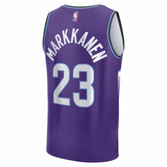 Lauri Markkanen Utah Jazz Fast Break Replica Jersey Icon Edition Purple - NBA