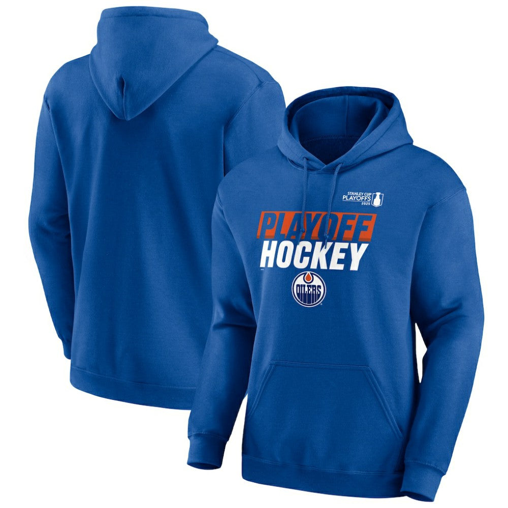 Edmonton Oilers Fanatics 2025 Stanley Cup Playoffs Breakout Fleece Pullover Hoodie - Royal - NHL