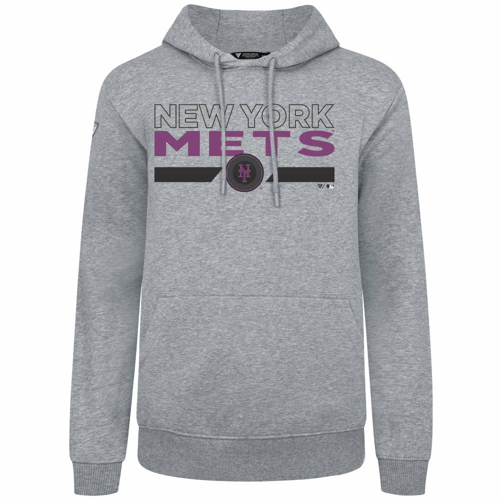 New York Mets Levelwear City Connect Podium No Hitter Pullover Hoodie - MLB