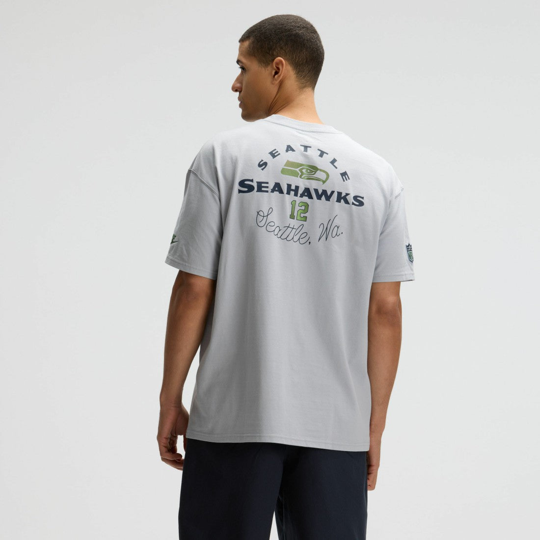 Seattle Seahawks 2025 Rivalries Collection Essential Max90 T-Shirt Wolf Gray | Nike for Sale