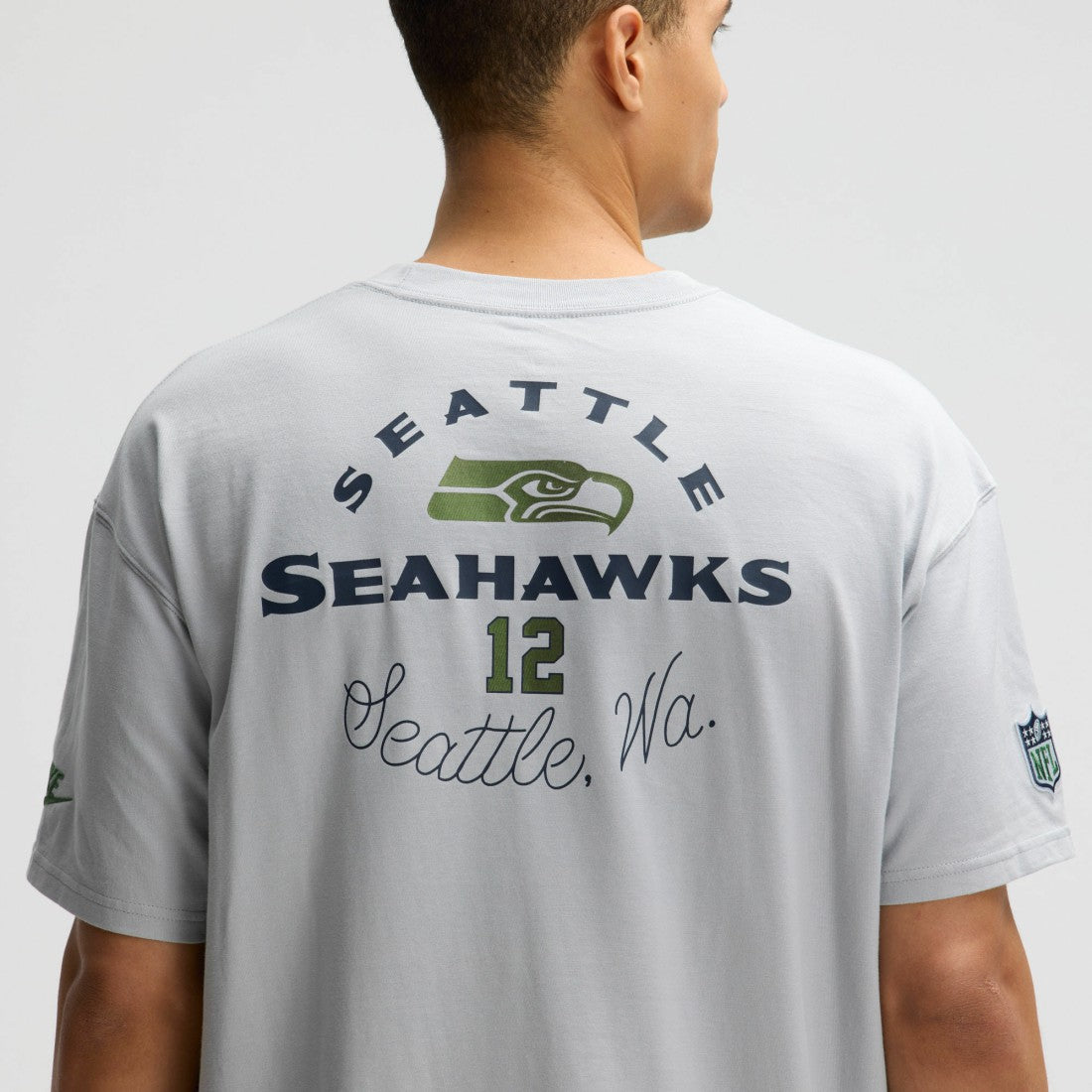 Seattle Seahawks 2025 Rivalries Collection Essential Max90 T-Shirt Wolf Gray | Nike for Sale