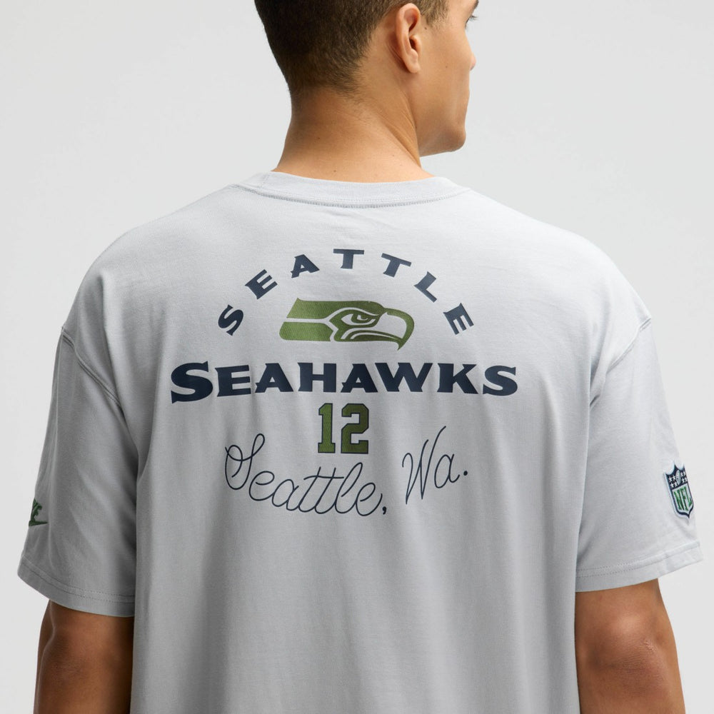 Seattle Seahawks 2025 Rivalries Collection Essential Max90 T-Shirt Wolf Gray | Nike for Sale