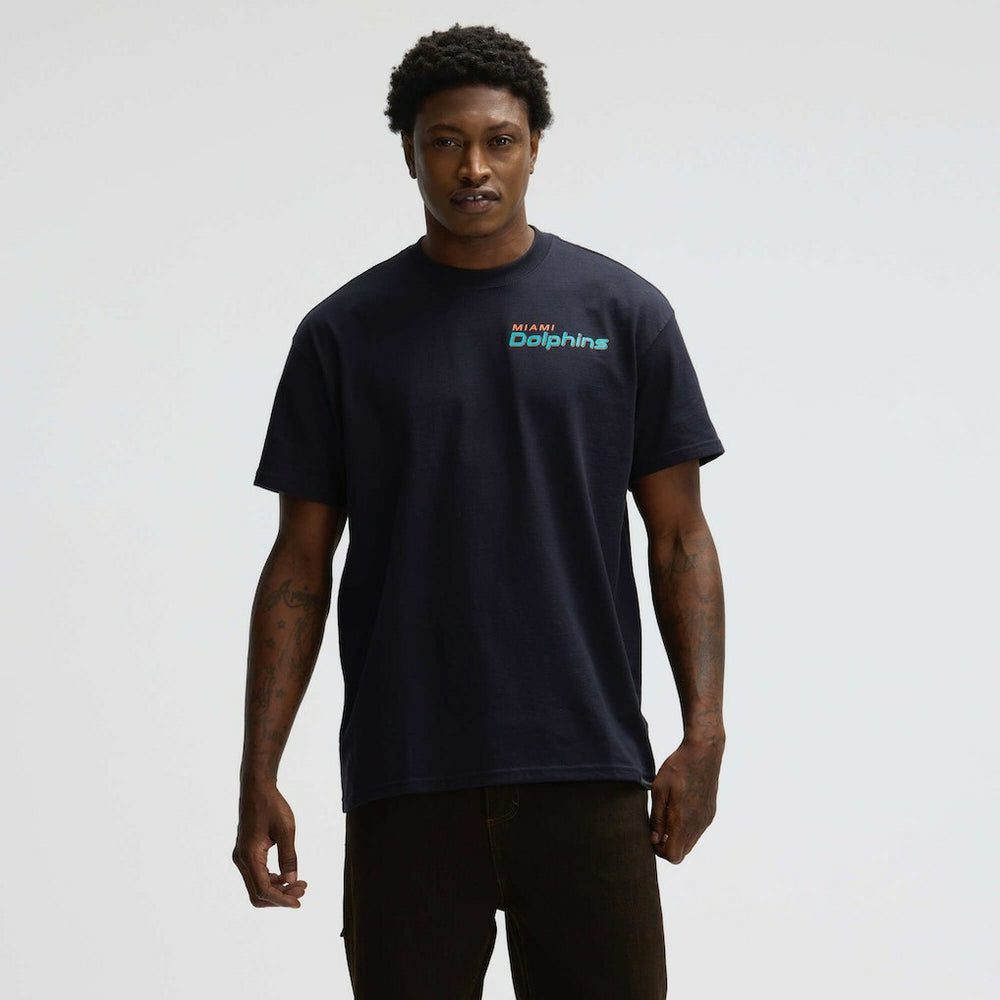 Miami Dolphins 2025 Rivalries Collection Essential Max90 T-Shirt Pitch Blue | Nike for Sale