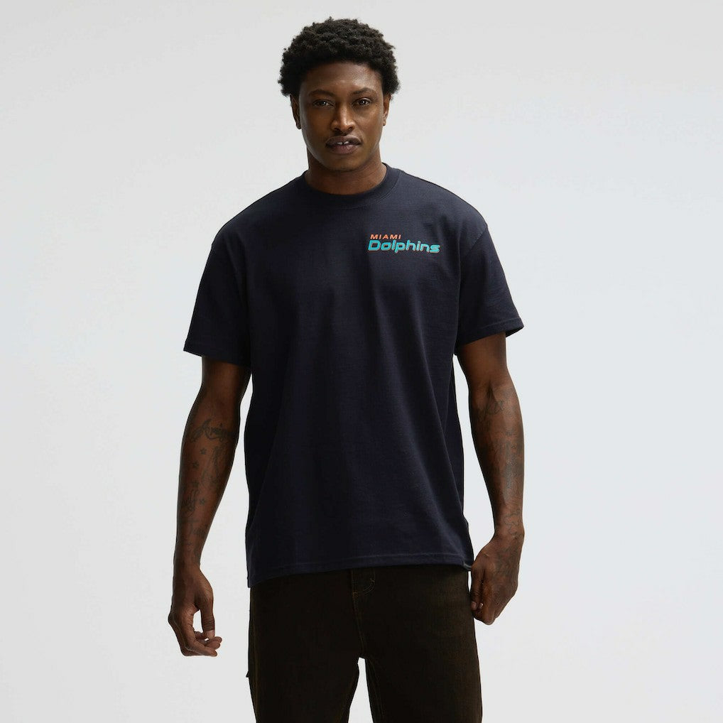 Miami Dolphins 2025 Rivalries Collection Essential Max90 T-Shirt Pitch Blue | Nike for Sale