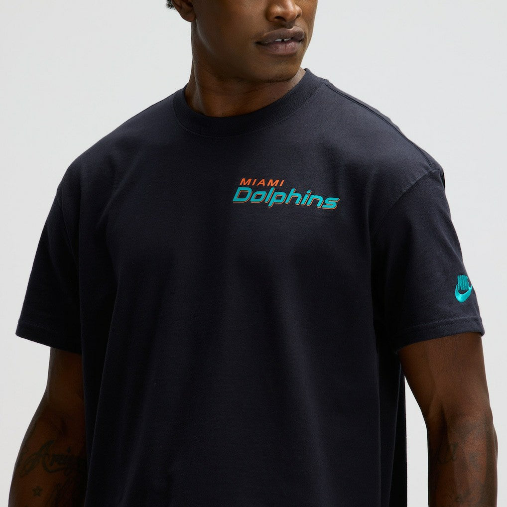 Miami Dolphins 2025 Rivalries Collection Essential Max90 T-Shirt Pitch Blue | Nike for Sale