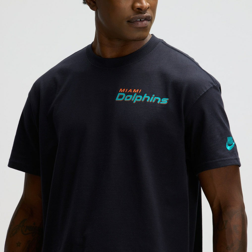 Miami Dolphins 2025 Rivalries Collection Essential Max90 T-Shirt Pitch Blue | Nike for Sale