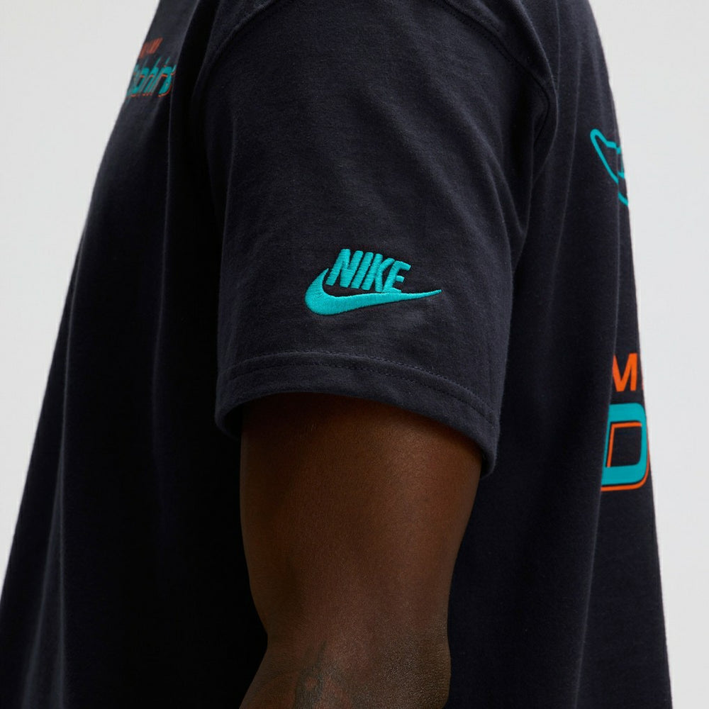 Miami Dolphins 2025 Rivalries Collection Essential Max90 T-Shirt Pitch Blue | Nike for Sale