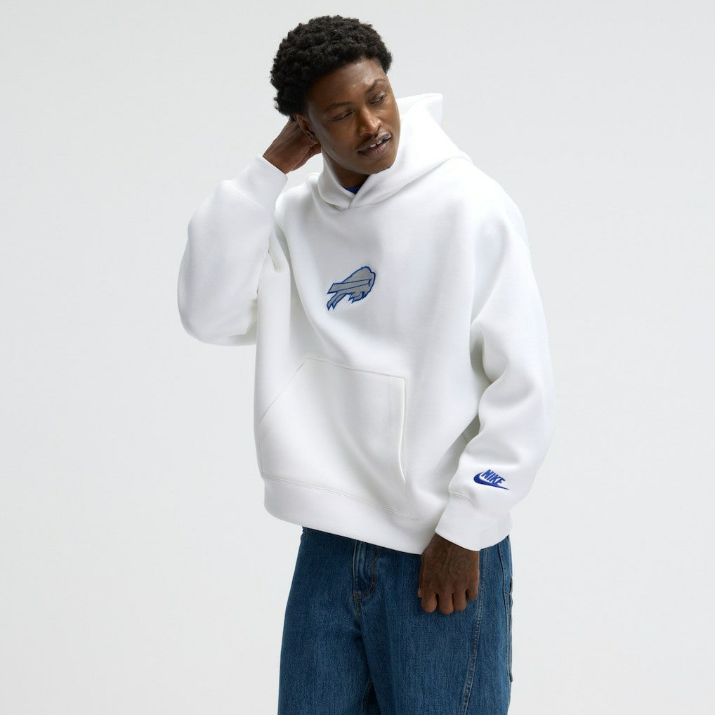 Buffalo Bills 2025 Rivalries Collection Oversized Tech Fleece Hoodie White | Nike for Sale