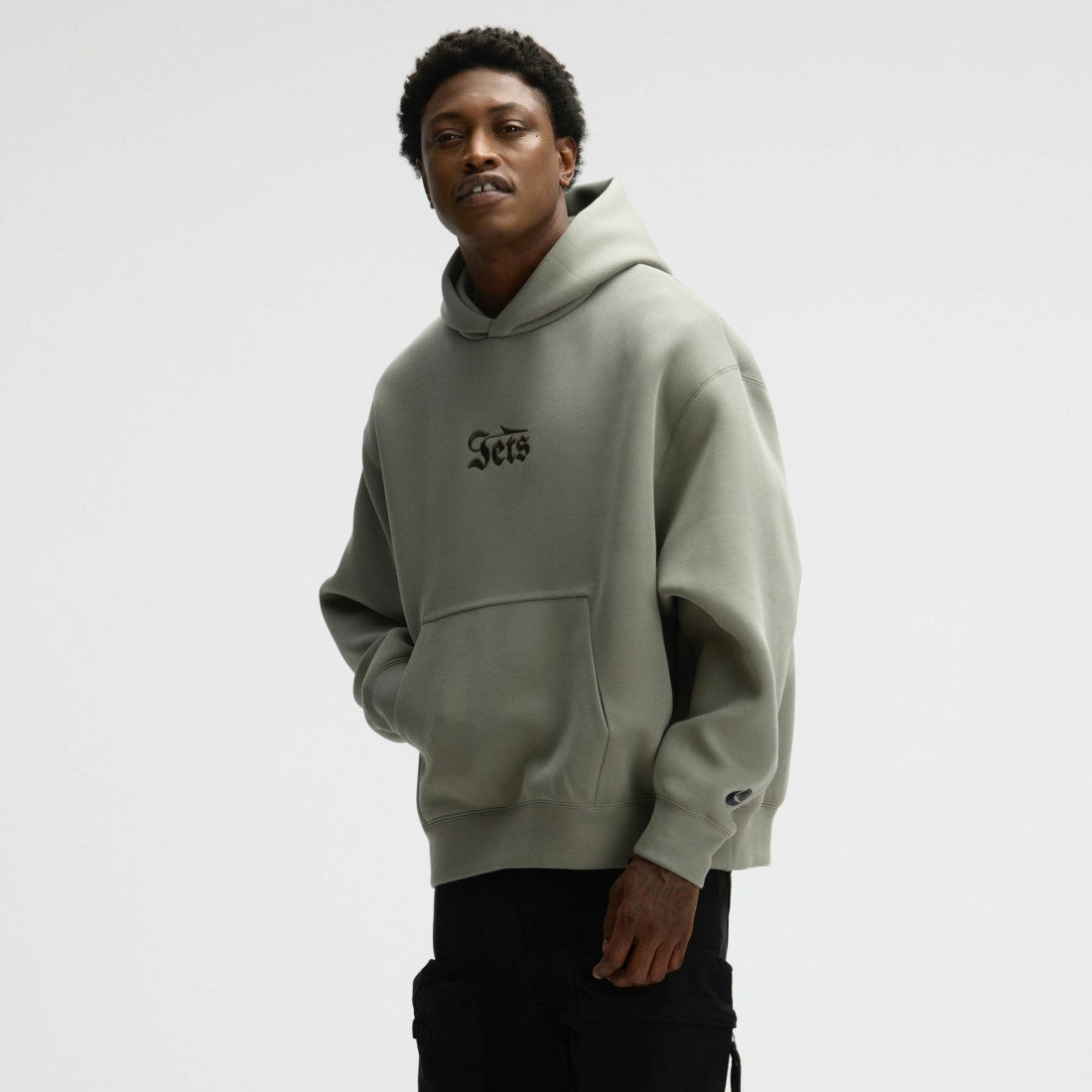New York Jets 2025 Rivalries Collection Oversized Tech Fleece Hoodie Gotham Green | Nike for Sale