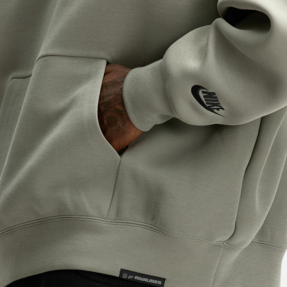 New York Jets 2025 Rivalries Collection Oversized Tech Fleece Hoodie Gotham Green | Nike for Sale