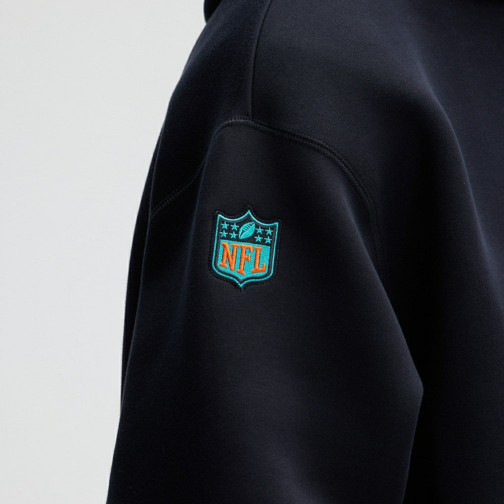 Miami Dolphins 2025 Rivalries Collection Oversized Tech Fleece Hoodie Pitch Blue | Nike for Sale