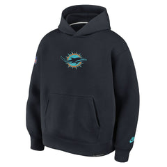 Miami Dolphins 2025 Rivalries Collection Oversized Tech Fleece Hoodie Pitch Blue | Nike for Sale