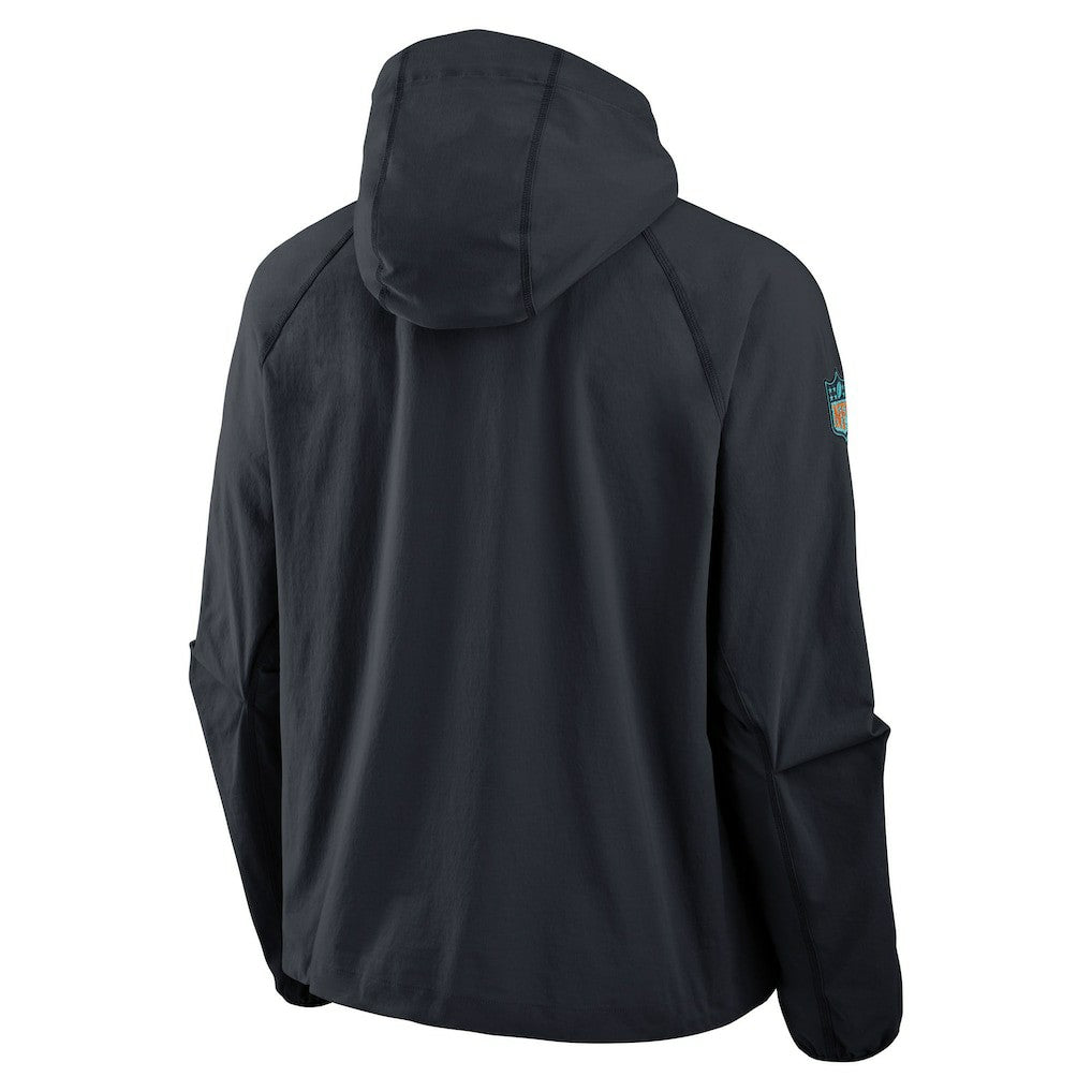 Miami Dolphins 2025 Rivalries Collection Tech Raglan Full-Zip Jacket Pitch Blue | Nike for Sale