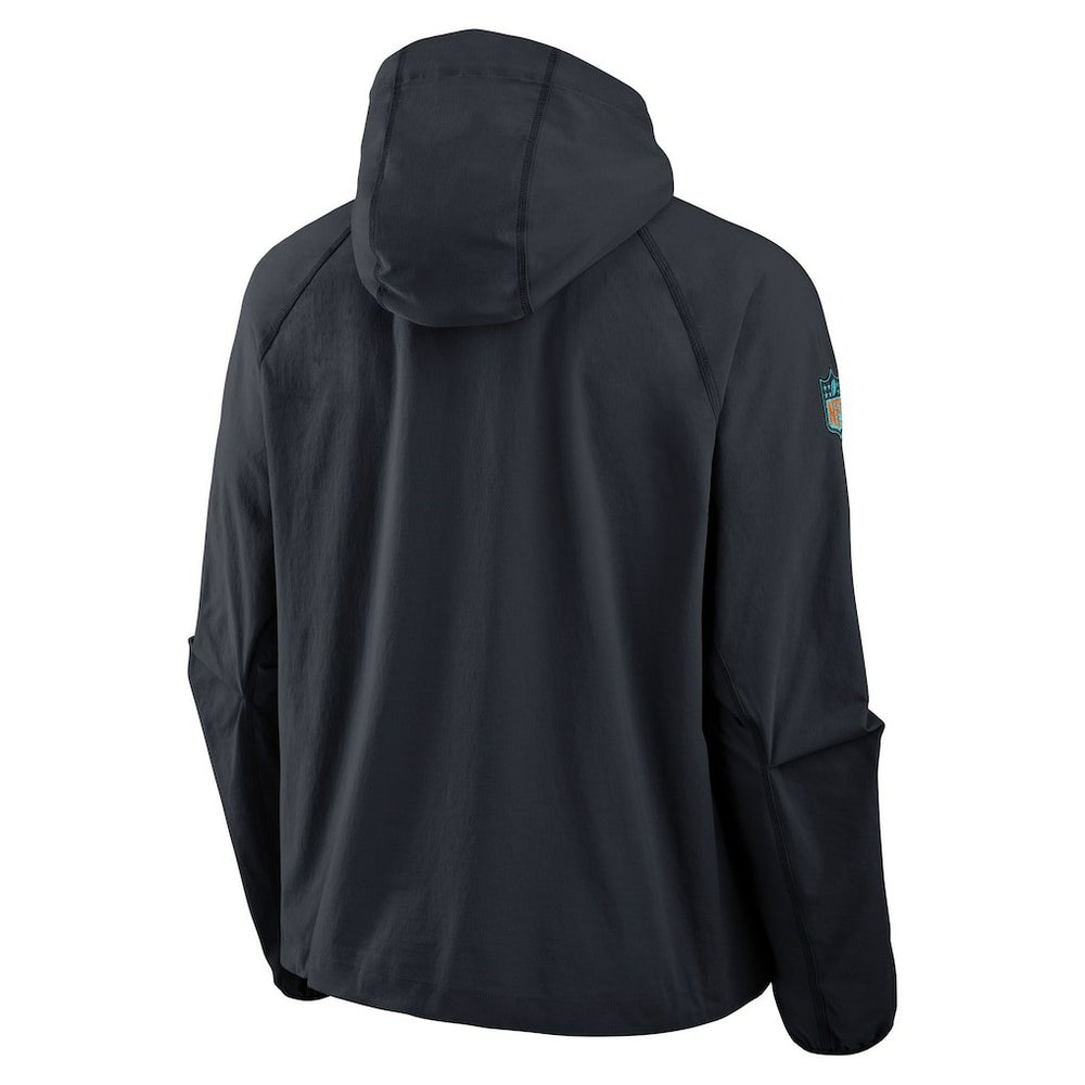 Miami Dolphins 2025 Rivalries Collection Tech Raglan Full-Zip Jacket Pitch Blue | Nike for Sale