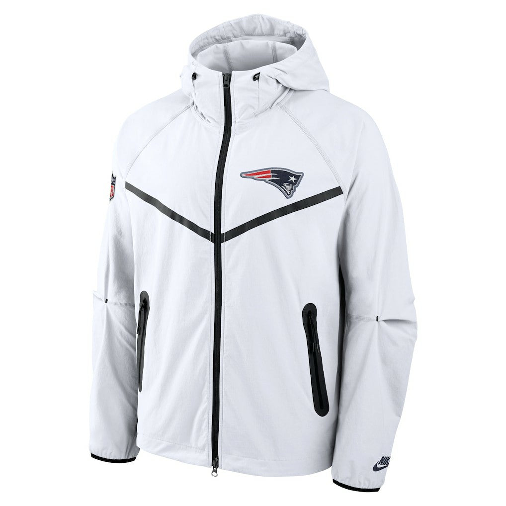New England Patriots 2025 Rivalries Collection Tech Raglan Full-Zip Jacket White | Nike for Sale