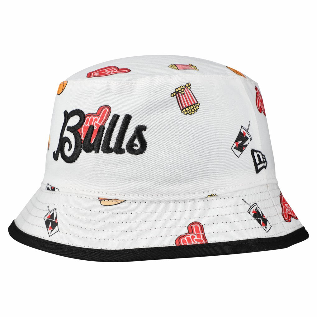 Chicago Bulls Team Cheer Reversible Bucket Hat White - NBA