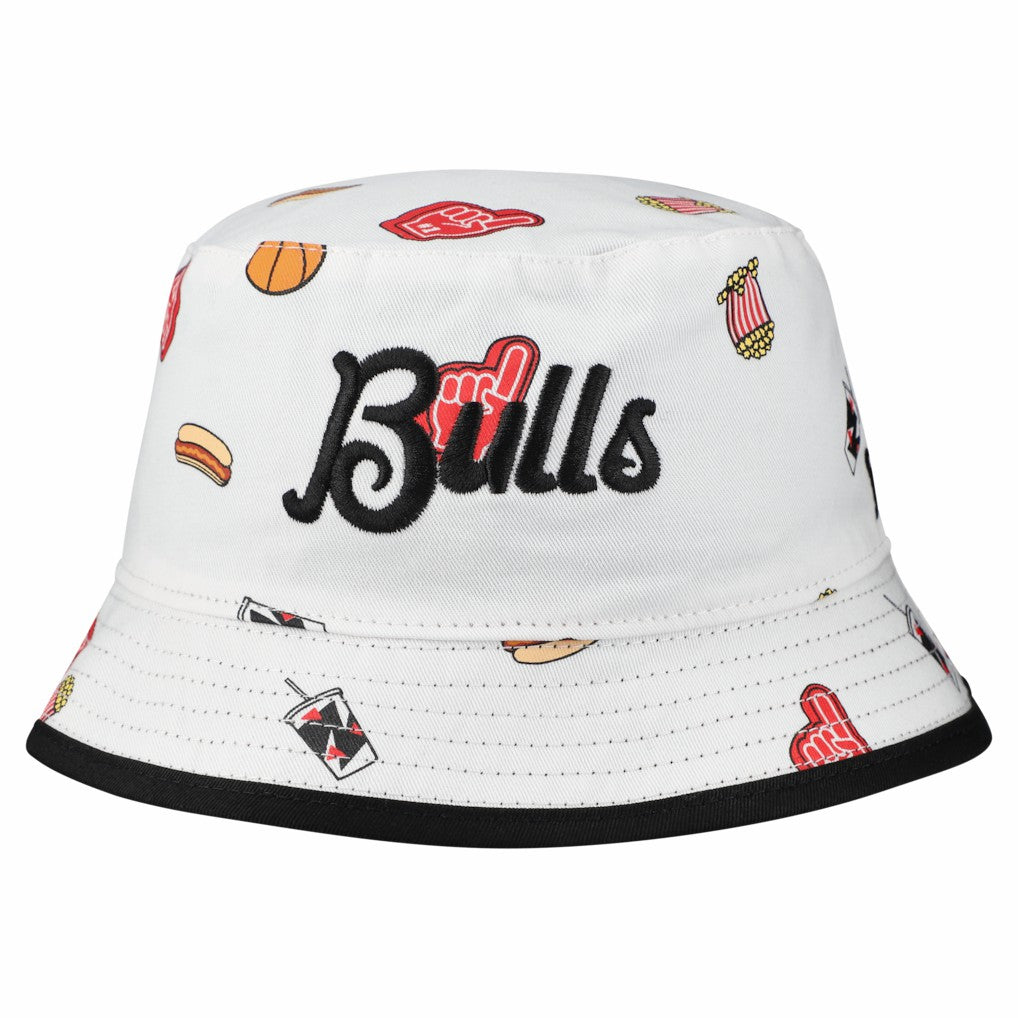 Chicago Bulls Team Cheer Reversible Bucket Hat White - NBA