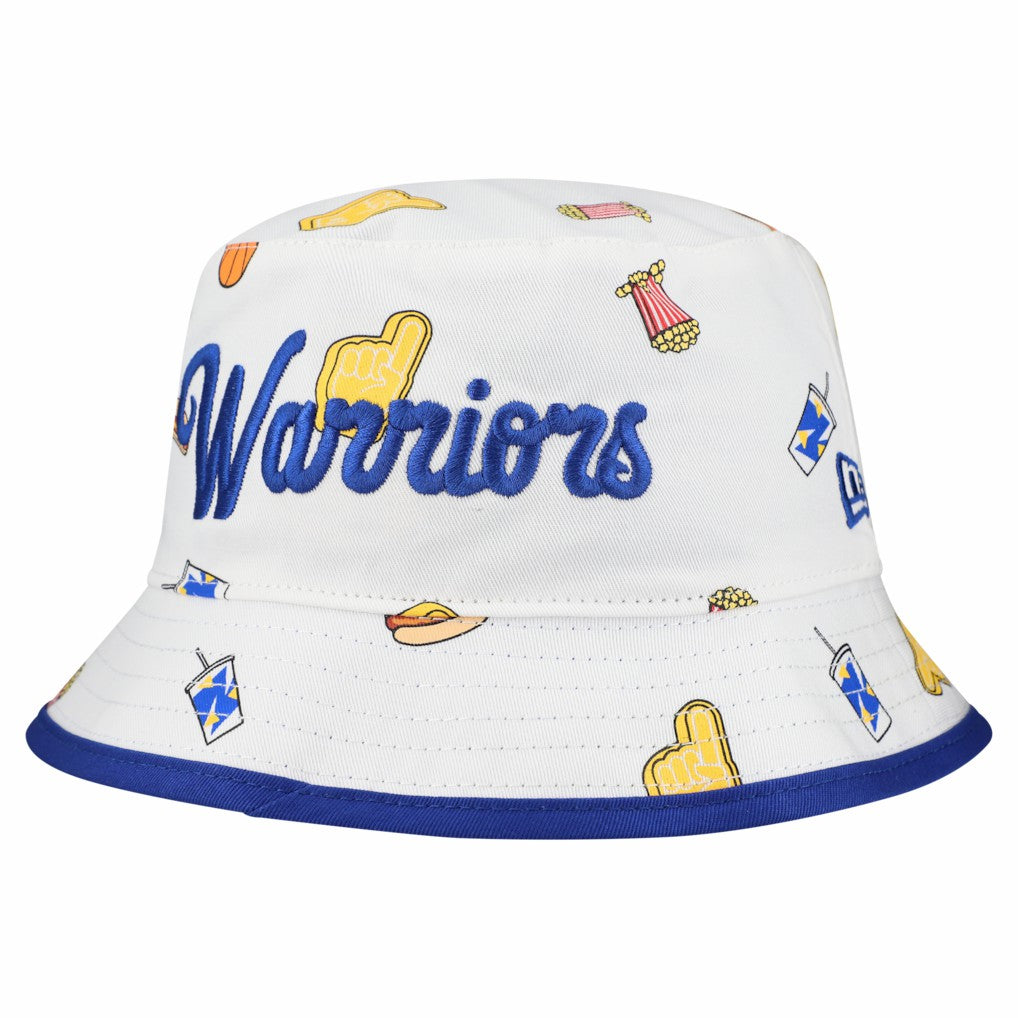 Golden State Warriors Team Cheer Reversible Bucket Hat White - NBA