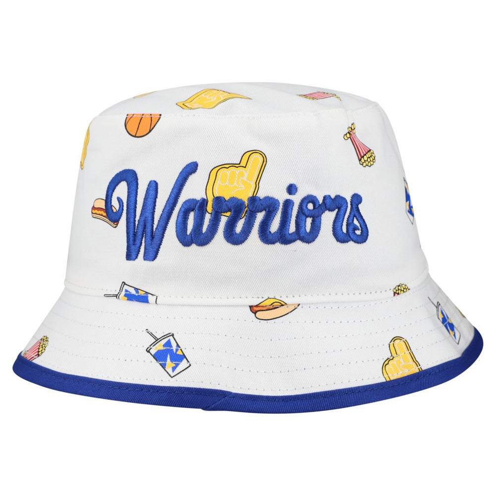Golden State Warriors Team Cheer Reversible Bucket Hat White - NBA