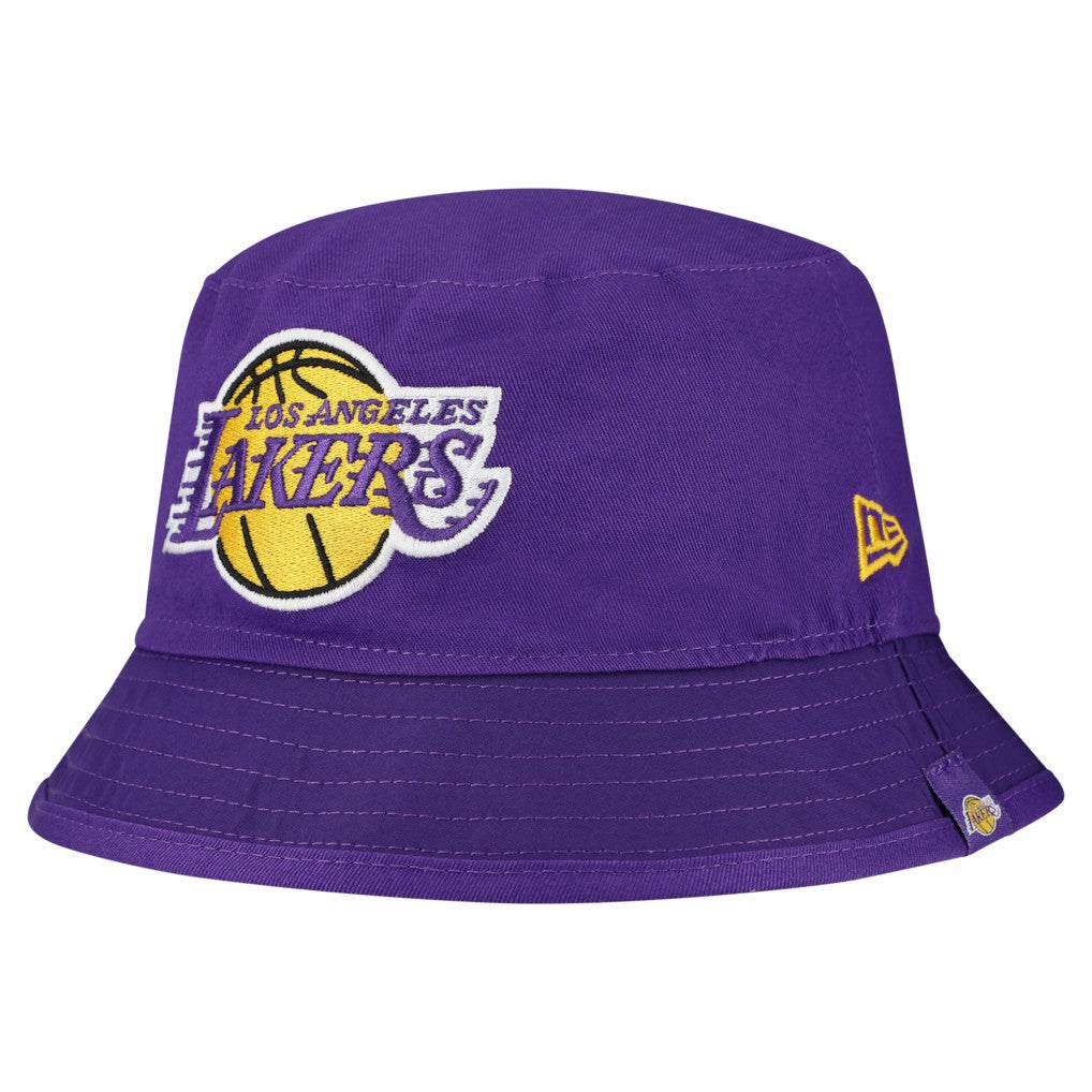 Los Angeles Lakers Team Cheer Reversible Bucket Hat White - NBA