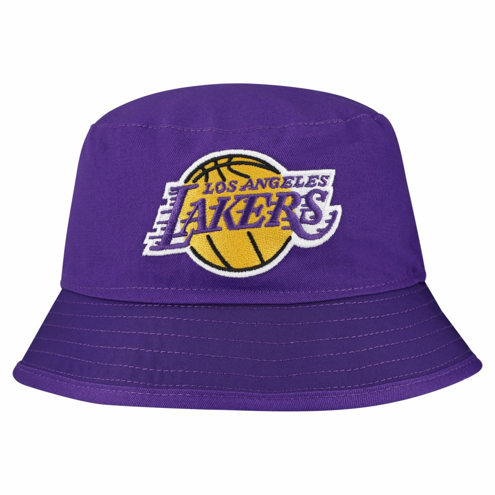 Los Angeles Lakers Team Cheer Reversible Bucket Hat White - NBA