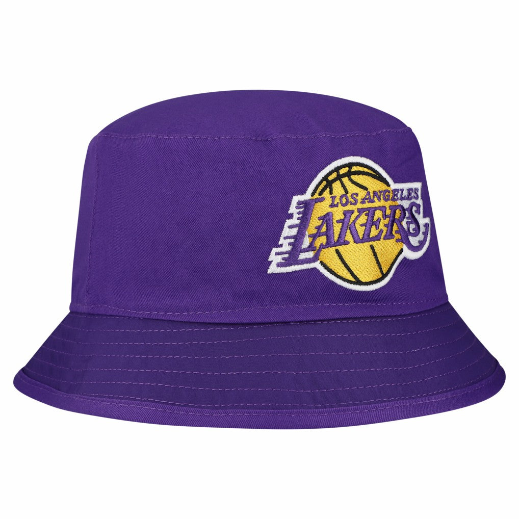 Los Angeles Lakers Team Cheer Reversible Bucket Hat White - NBA