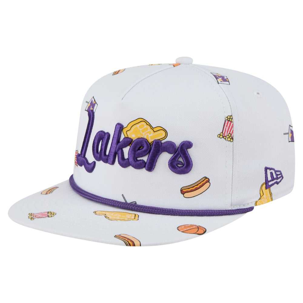 Los Angeles Lakers Team Cheer Rope 19TWENTY Adjustable Hat White - NBA