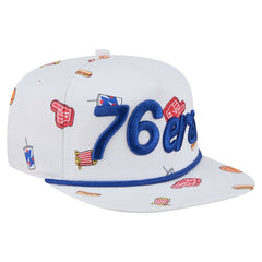 Philadelphia 76ers Team Cheer Rope 19TWENTY Adjustable Hat White - NBA