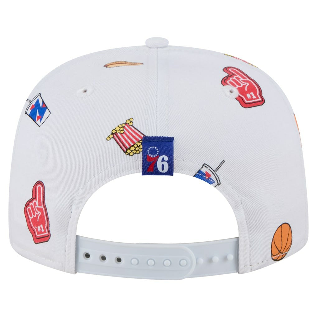 Philadelphia 76ers Team Cheer Rope 19TWENTY Adjustable Hat White - NBA