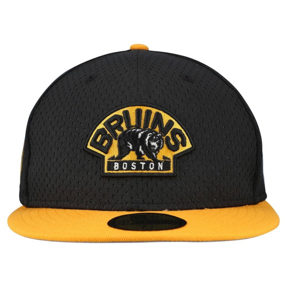 Boston Bruins New Era Mesh Crown Two-Tone 59FIFTY Fitted Hat - Black/Gold - NHL