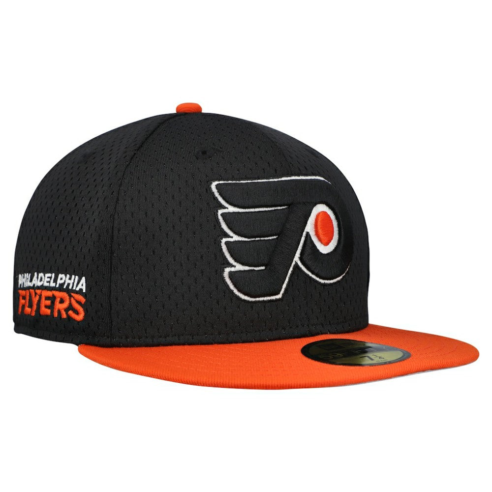 Philadelphia Flyers New Era Mesh Crown Two-Tone 59FIFTY Fitted Hat - Black/Orange - NHL