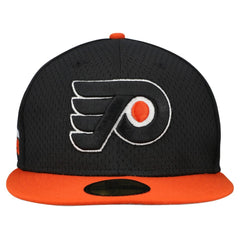 Philadelphia Flyers New Era Mesh Crown Two-Tone 59FIFTY Fitted Hat - Black/Orange - NHL
