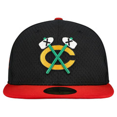 Chicago Blackhawks New Era Mesh Crown Two-Tone 59FIFTY Fitted Hat - Black/Red - NHL