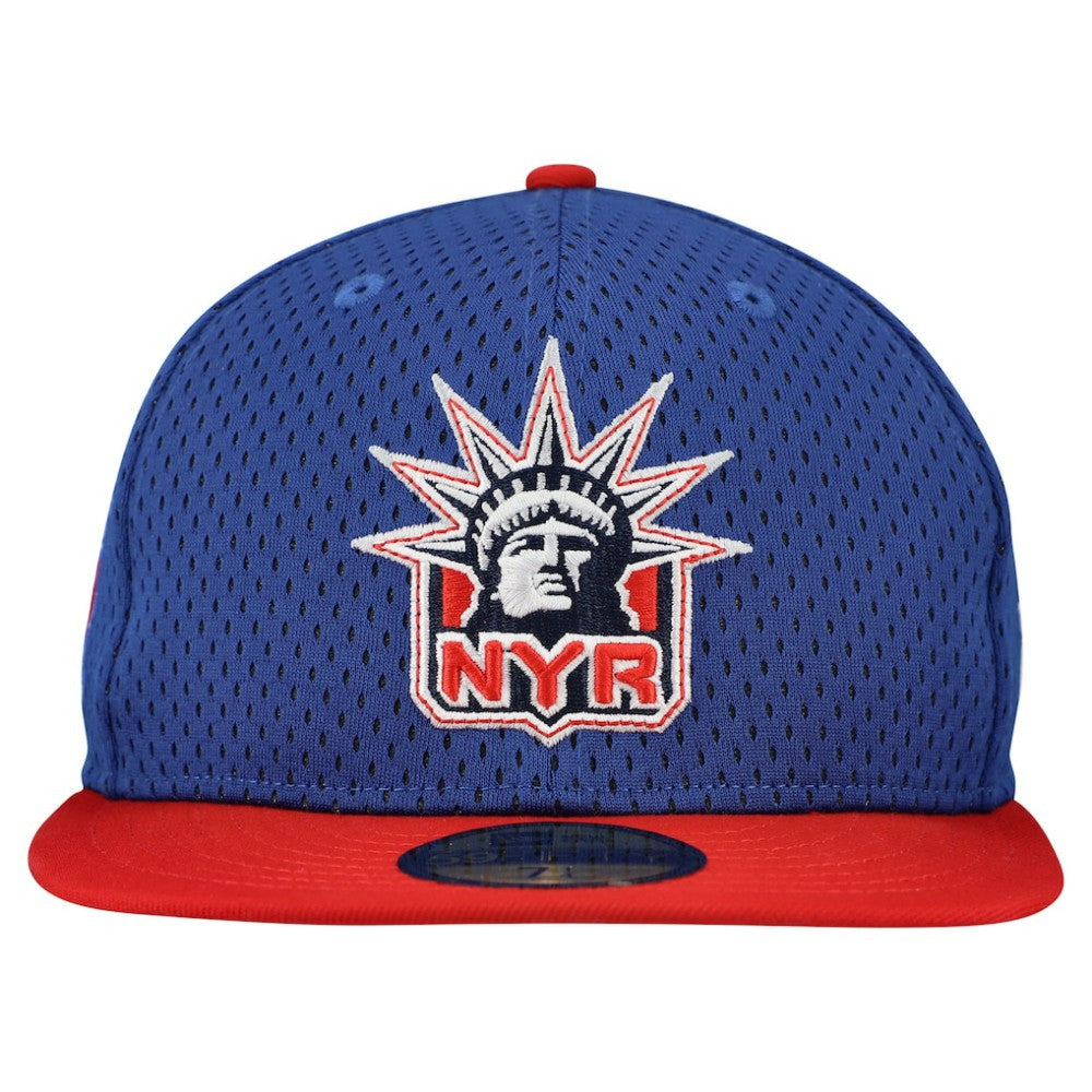New York Rangers New Era Mesh Crown Two-Tone 59FIFTY Fitted Hat - Blue/Red - NHL