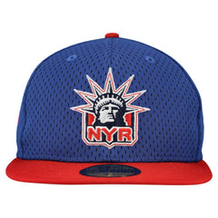 New York Rangers New Era Mesh Crown Two-Tone 59FIFTY Fitted Hat - Blue/Red - NHL