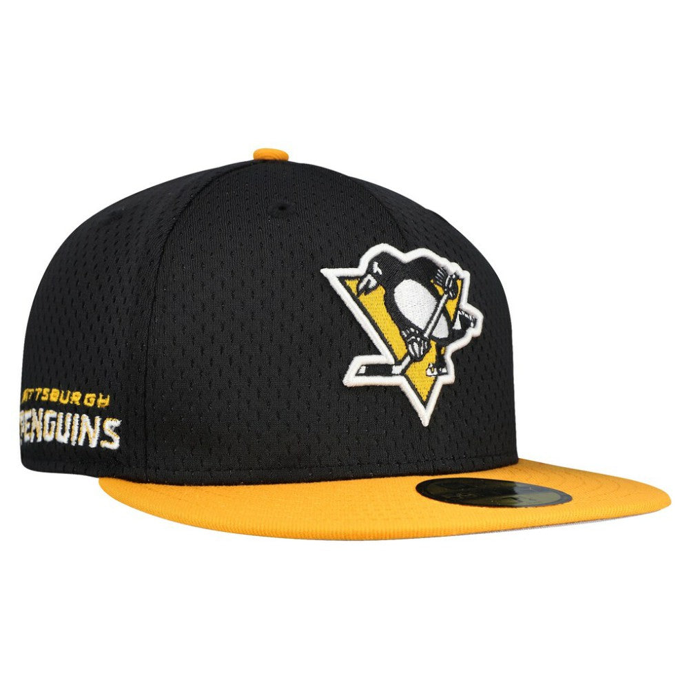 Pittsburgh Penguins New Era Mesh Crown Two-Tone 59FIFTY Fitted Hat - Black/Gold - NHL