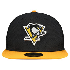 Pittsburgh Penguins New Era Mesh Crown Two-Tone 59FIFTY Fitted Hat - Black/Gold - NHL