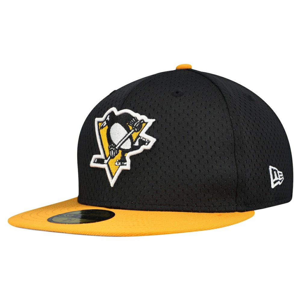Pittsburgh Penguins New Era Mesh Crown Two-Tone 59FIFTY Fitted Hat - Black/Gold - NHL