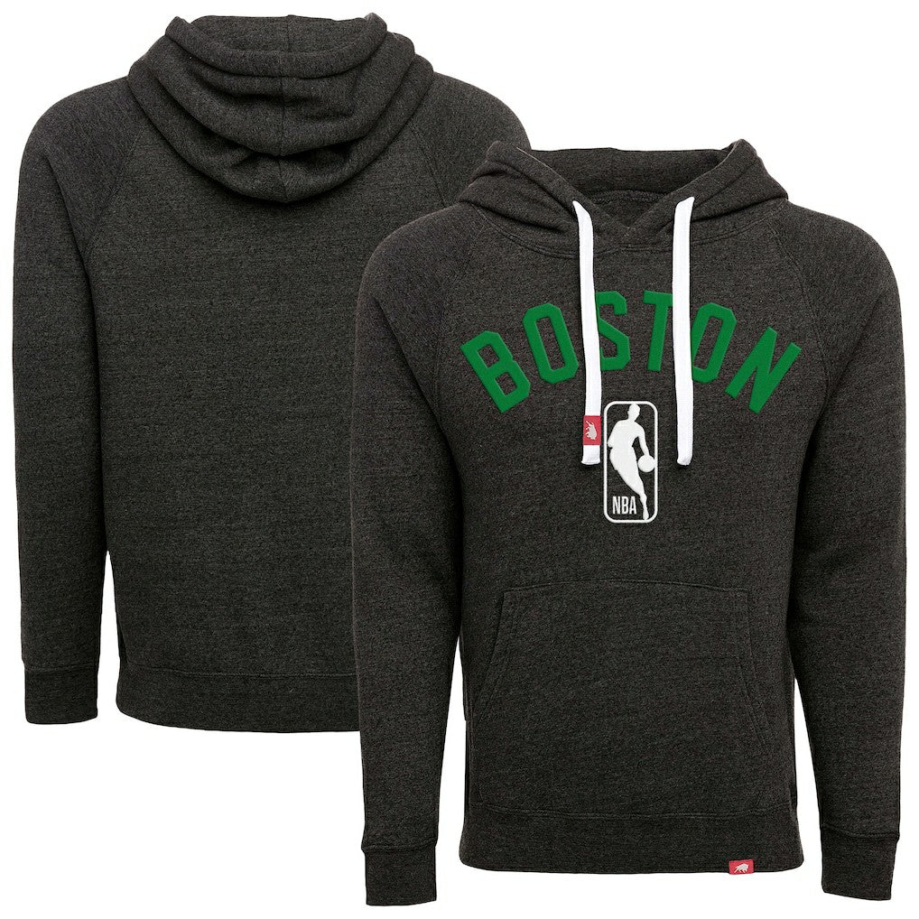 Boston Celtics Sportiqe Unisex Olsen Tri-Blend Pullover Hoodie Black - NBA