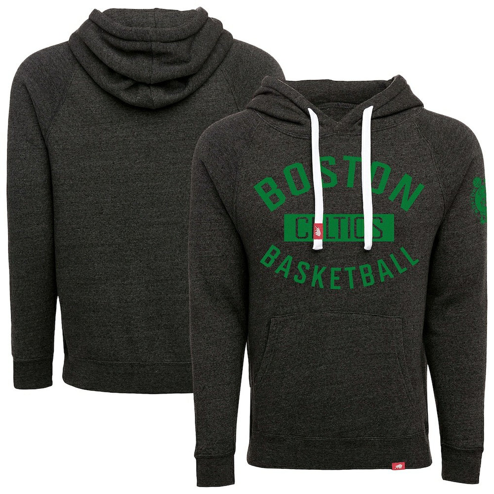 Boston Celtics Sportiqe Unisex Olsen Tri-Blend Pullover Hoodie Black - NBA