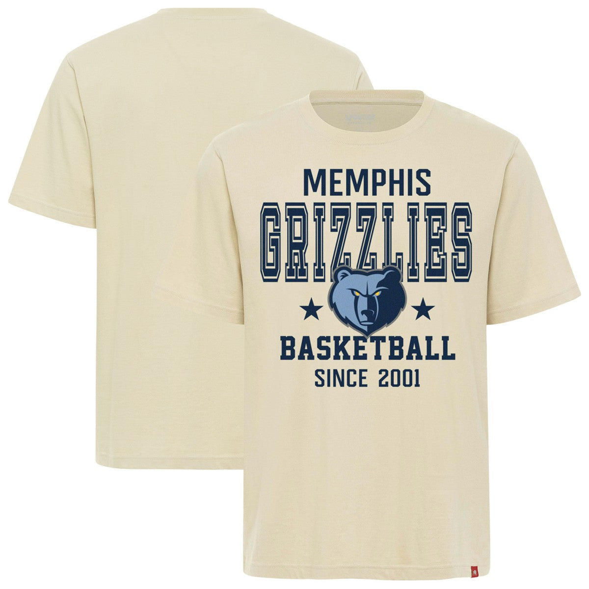Memphis Grizzlies Sportiqe Unisex Duke Premium T-Shirt Cream - NBA